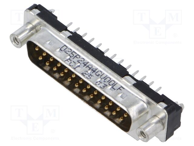 D Sub Connector, DB25, Standard, Plug, FCI Delta D Series, 25 Contacts, DB, Solder