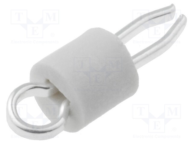 Test point terminal; white; Mounting: PCB; 3.18mm