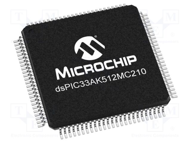 IC: dsPIC microcontroller; 512kB; 64kBRAM; TQFP100; 3÷3.6VDC; reel