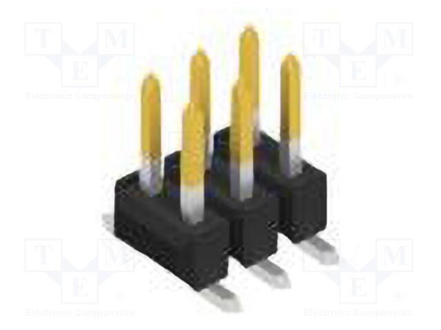 Connector: pin strips; pin header; male; PIN: 6; 2.54mm; SMT; 2x3