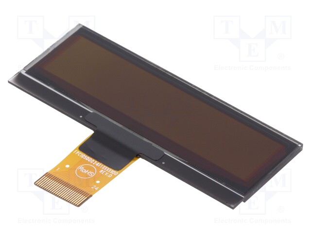 Display: OLED; graphical; 2.2"; 128x32; Dim: 62x24x2.35mm; white