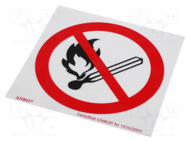 Fire protection sign; W: 150mm; H: 150mm; PLA; photoluminescent