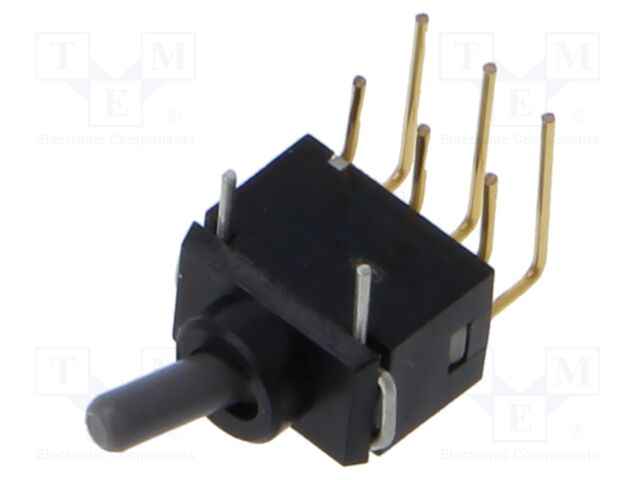 Switch: toggle; Pos: 2; DPDT; ON-ON; Leads: for soldering,angled