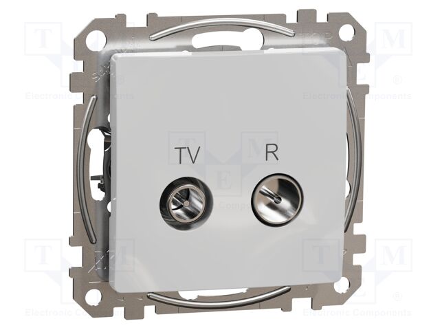 RTV socket intermediate; IP20; aluminium; Sedna; Illumin: none