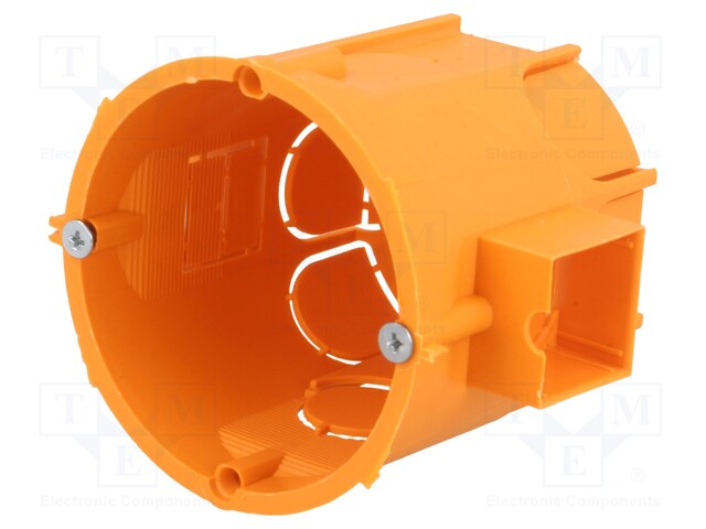 Enclosure: back box; Ø: 60mm; Z: 62mm; plaster embedded; IP30; deep