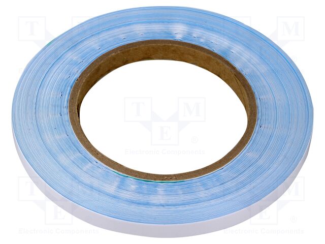 Tape: heat transfer; W: 9mm; L: 5m; Thk: 0.25mm; 0.6W/mK; white