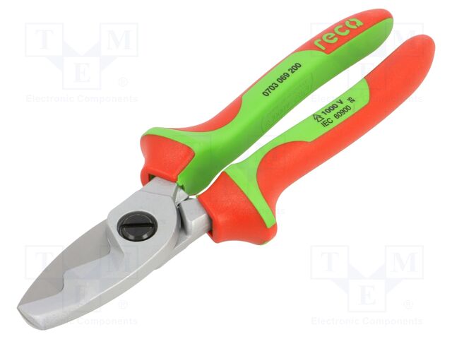 Pliers; cutting,for wire stripping; insulated; 200mm