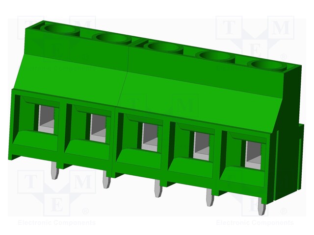 Connector: PCB terminal block; terminal; angled; Plating: tinned