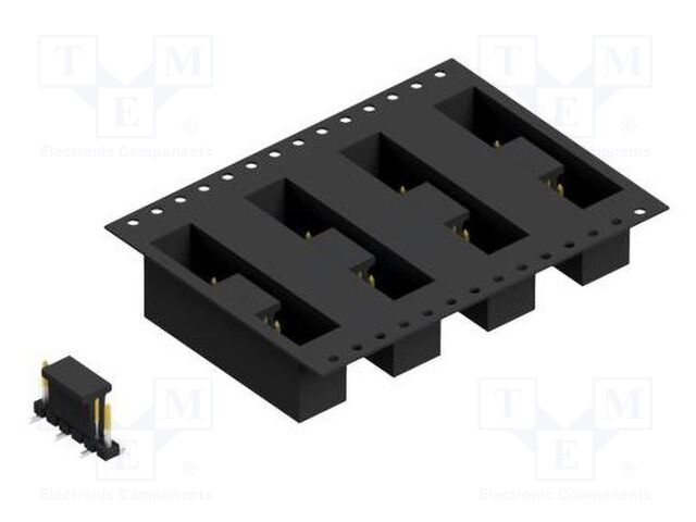 Connector: pin strips; pin header; male; PIN: 6; 2.54mm; SMT; 1x6