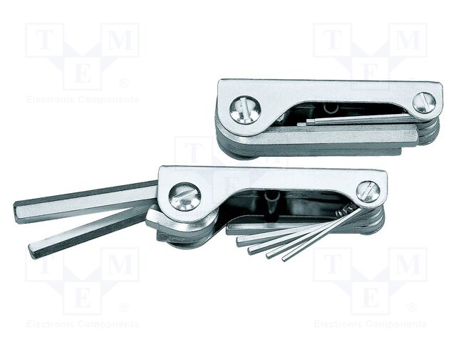 Wrench-set; hex key; 9pcs.