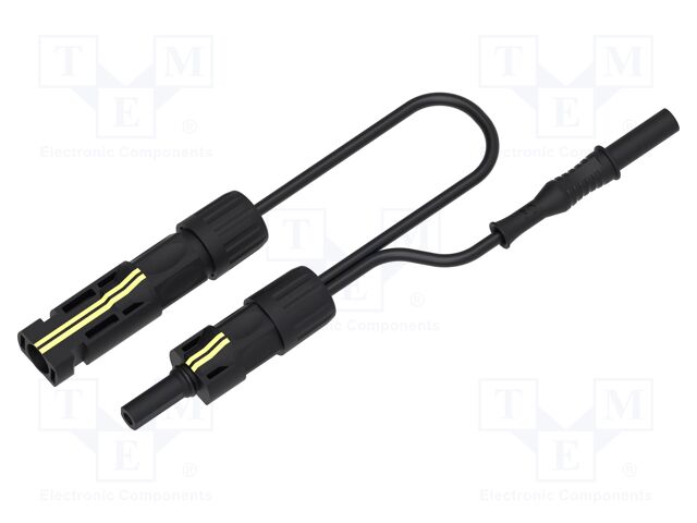 Test adapter; 40A; Len: 1m; black; photovoltaics