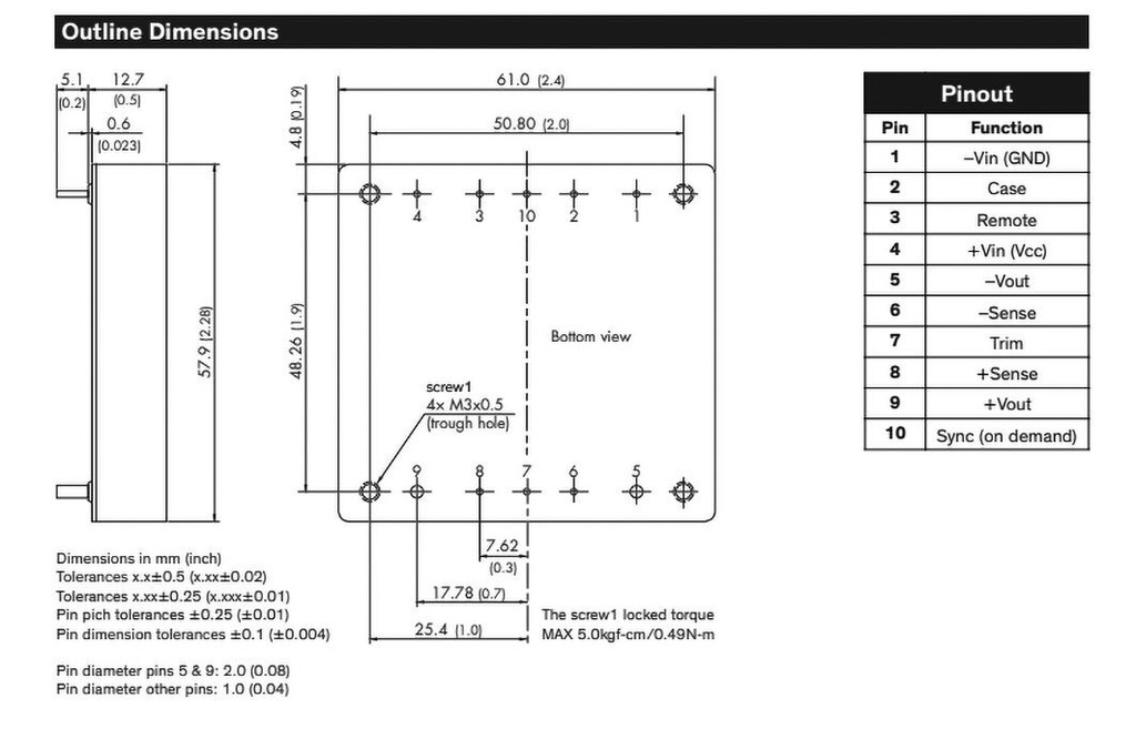Converter: DC/DC; 160W; Uin: 16.5÷36V; 5VDC; Iout: 30A; Half Brick