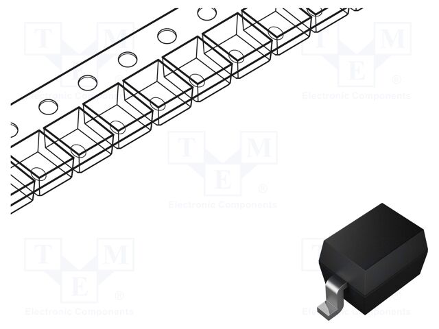 Zener Single Diode, 3.3 V, 500 mW, SOD-523, 2 Pins, 150 °C