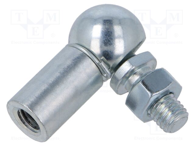 Ball joint; M8; inside; steel; angular,with protection