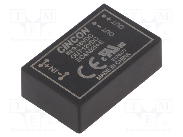 Converter: DC/DC; 5/6W; Uin: 9÷18V; 12VDC; Iout: 500mA; DIP24; 12.5g