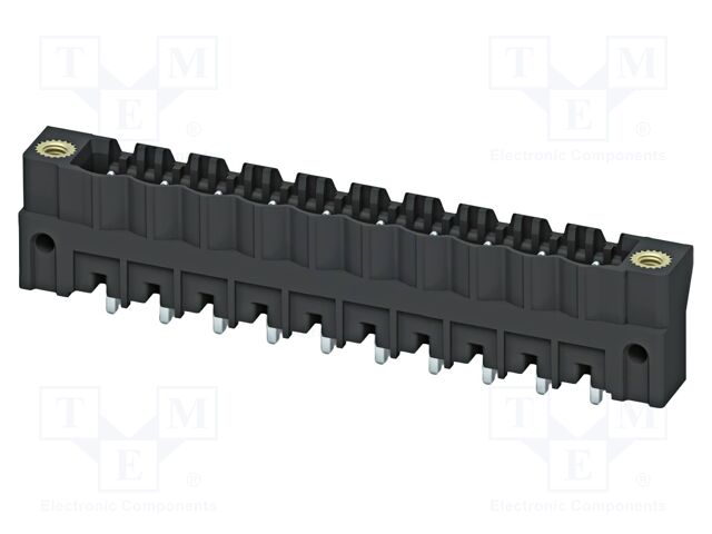 PCB headers, nominal cross section: 2.5 mm2, color: black, n