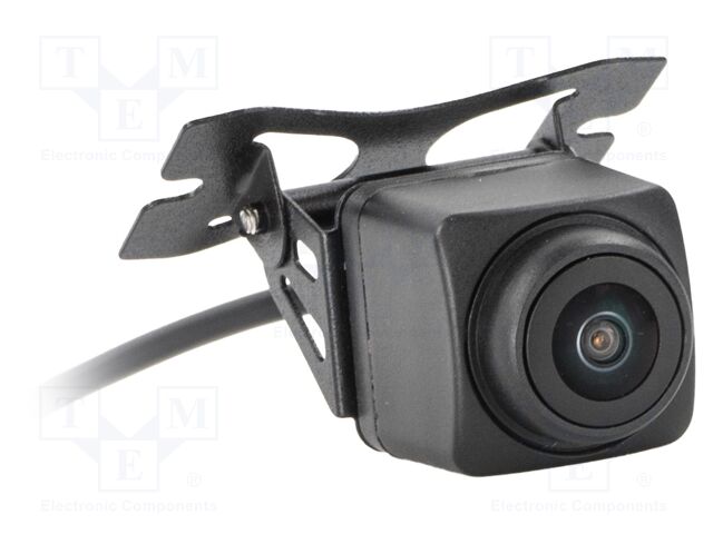 Rear view camera; 170°; black; 12VDC; 26.3x26.2x23.2mm; universal