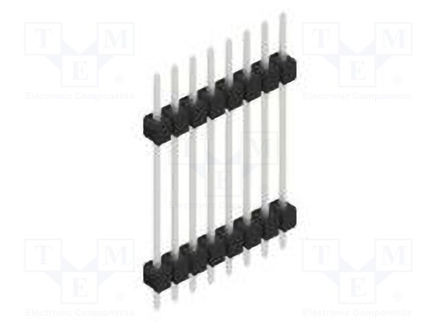 Connector: pin strips; pin header; male; PIN: 8; 2.54mm; THT; 1x8