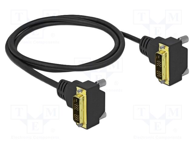 Cable; DVI-D (18+1) plug 90° up/down,both sides; dual link
