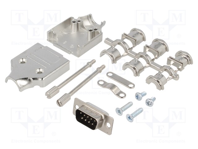D-Sub; PIN: 9; plug; male; stamped and formed contacts; straight