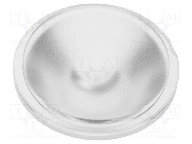 LED lens; round; colourless; 30°