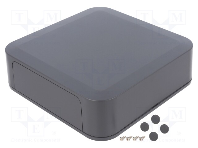 Enclosure: with panel; PF; X: 200mm; Y: 200mm; Z: 60mm; ABS; dark grey