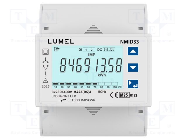 Counter; digital,mounting; for DIN rail mounting; three-phase
