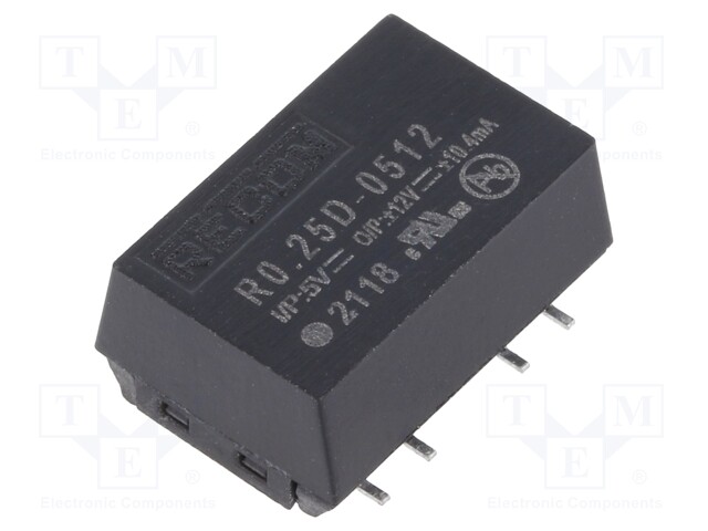 Converter: DC/DC; 0.25W; Uin: 4.5÷5.5V; Uout: 12VDC; Uout2: -12VDC