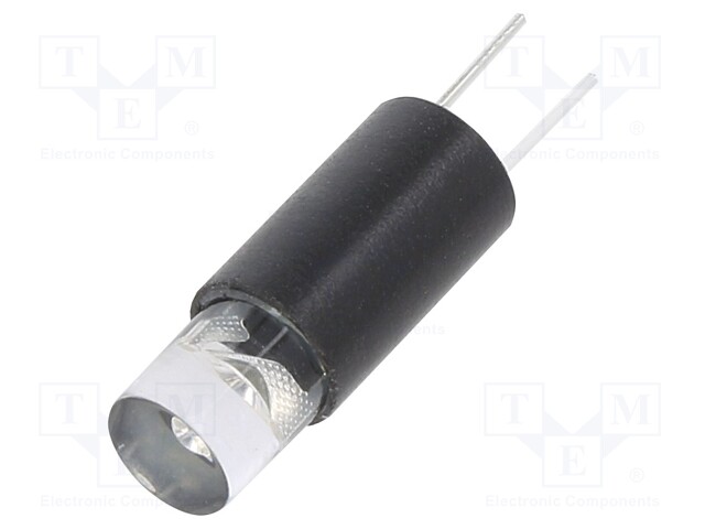LED lamp; green; 5÷6VDC; No.of diodes: 1; -30÷75°C; 5mm; Body: black