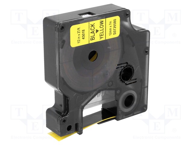 Tape; Width: 12mm; Colour: yellow; Character colour: black; L: 7m