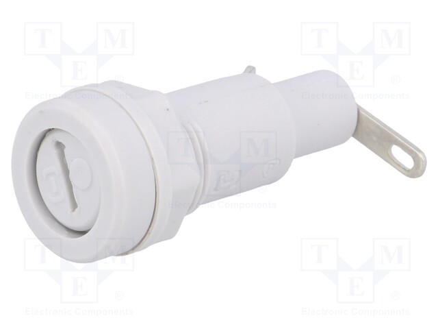 Fuse holder; cylindrical fuses; 5x20mm; 10A; 250V; Ø14.5mm