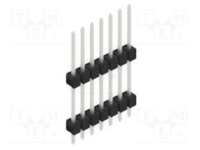 Connector: pin strips; pin header; male; PIN: 7; 2.54mm; THT; 1x7