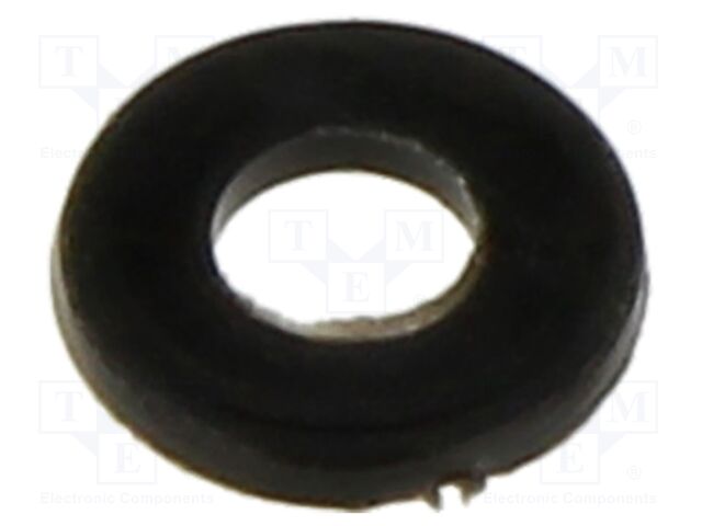 Washer; round; D=5mm; h=0.5mm; polyamide; black