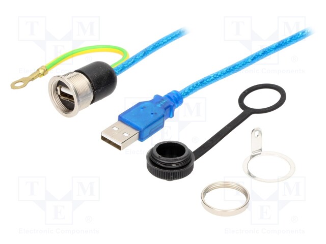 Adapter cable; USB A socket,USB A plug; 1310; USB 2.0; IP54; 1.5m