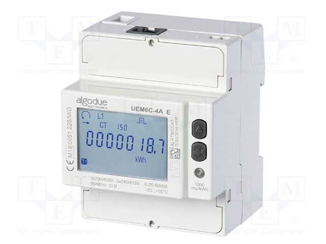 Counter; digital,mounting; for DIN rail mounting; three-phase