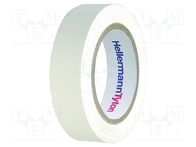 Tape: electrical insulating; W: 15mm; L: 10m; D: 0.15mm; white; 220%