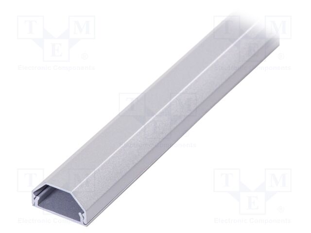 Closed cable trunkings; silver; L: 1.1m; W: 33mm; H: 18mm