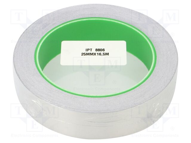 Tape: shielding; W: 25mm; L: 16.5m; Thk: 0.078mm; acrylic conductive