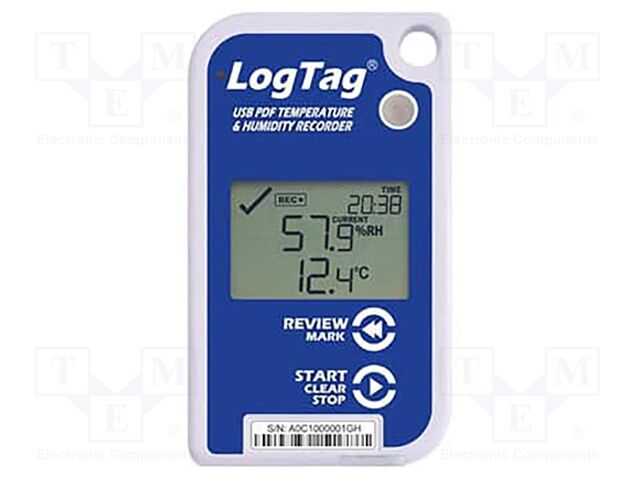 Data logger; temperature,humidity; IP61; Display: LCD; 0÷100%RH