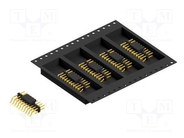Connector: pin strips; pin header; male; PIN: 20; 2mm; SMT; 2x10