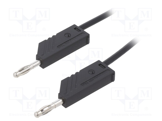 Test lead; 60VDC; 32A; 4mm banana plug-4mm banana plug; Len: 0.5m