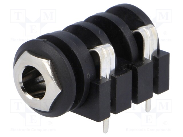 Socket; Jack 6,35mm; female; mono; with on/off switch; angled 90°