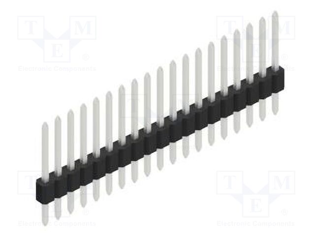 Connector: pin strips; pin header; male; PIN: 19; 1.27mm; THT; 1x19