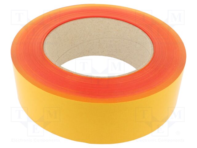 Tape: marking; red; L: 50m; W: 75mm; self-adhesive; PVC