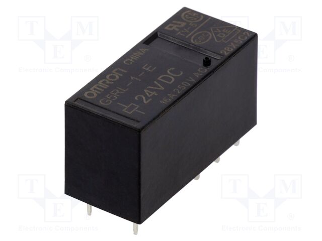 Relay: electromagnetic; SPDT; Ucoil: 24VDC; miniature; PCB; 15ms