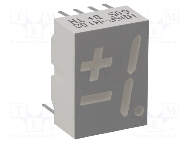 Display: LED; 7-segment; 14.2mm; 0.56"; No.char: 1; red; 0.4÷4.2mcd