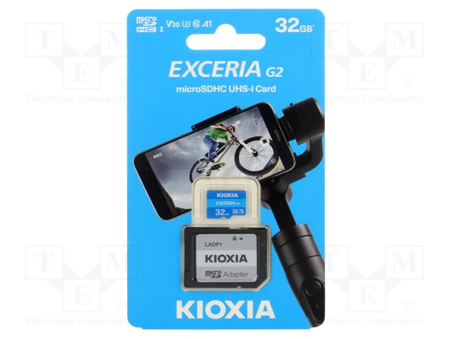 Memory card; microSDHC; R: 100MB/s; UHS I U3 V30; 32GB; -25÷85°C