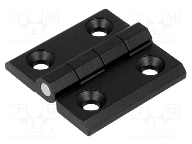 Hinge; Width: 50mm; zinc and aluminium alloy; black; H: 50mm