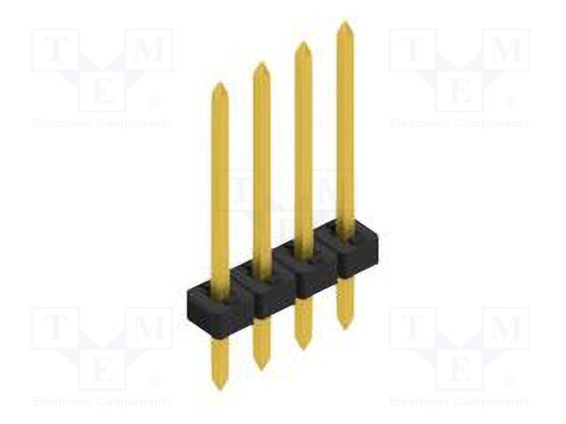 Connector: pin strips; pin header; male; PIN: 4; 2mm; THT; 1x4; 100V
