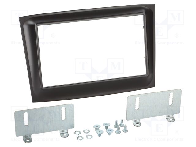 Radio frame; Fiat; 2 DIN; black